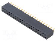 Connector: pin strips; socket; female; PIN: 40; straight; THT; 2x20 SAMTEC