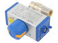 Ball valve; max.25bar; brass; TEFLON; A: 98mm; B: 45mm; C: 108mm PNEUMAT