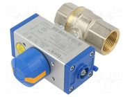 Ball valve; max.25bar; brass; TEFLON; Input thread: G 1" internal PNEUMAT