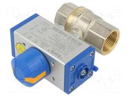 Ball valve; max.25bar; brass; TEFLON; Input thread: G 1" internal PNEUMAT