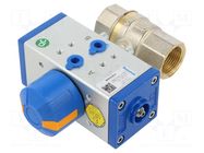 Ball valve; max.25bar; brass; TEFLON; A: 98mm; B: 45mm; C: 112mm PNEUMAT