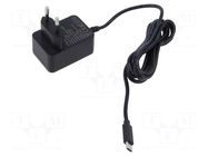Power supply: switching; mains,plug-in; 5VDC; 3A; 15W; Out: USB C QOLTEC