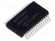 IC: dsPIC microcontroller; 32kB; 8kBRAM; SSOP28; 3÷3.6VDC; DSPIC MICROCHIP TECHNOLOGY