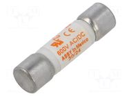 Fuse: fuse; 20A; 600VAC; 600VDC; ultra rapid; 10x38mm MERSEN