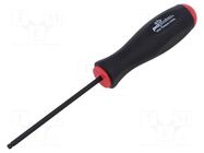 Screwdriver; hex key,spherical; HEX 4mm; Blade length: 95mm BONDHUS