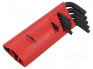 Wrench: hex key-set; spherical; ProTanium®,steel; long; 15pcs. BONDHUS