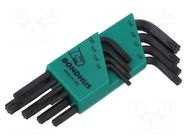 Wrench: Torx®-set; TX9,TX10,TX15,TX20,TX25,TX27,TX30,TX40 BONDHUS