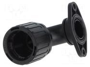 90° angled connector; polyamide; HelaGuard; -50÷135°C; IP66 HELLERMANNTYTON