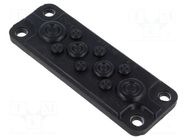 Multigate grommet; elastomer thermoplastic TPE; black; IP65 HT HI TECH POLYMERS