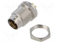 Connector: M9; socket; male; Plating: gold-plated; 125V; 3A; IP40 BINDER