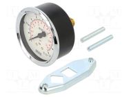 Manometer; 0÷10bar; G 1/4",rear connection; 63mm; Temp: -20÷60°C PNEUMAT