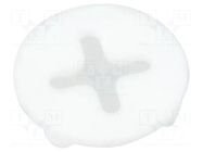 Spacer sleeve; LED; Øout: 5.1mm; L: 0.6mm; white; Holes pitch: 2.5mm BIVAR