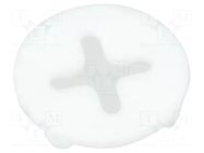 Spacer sleeve; LED; Øout: 5.1mm; L: 0.6mm; white; Holes pitch: 2.5mm BIVAR