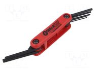 Wrench: hex key-set; ProTanium®,steel; GorillaGrip®; 7pcs. BONDHUS