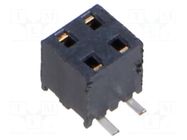 Connector: pin strips; socket; female; PIN: 4; vertical; SMT; 2mm SAMTEC