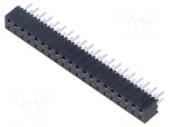 Connector: pin strips; socket; female; PIN: 40; straight; THT; 2mm SAMTEC
