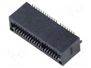 Connector: card edge; PIN: 40; SMT; on PCBs; 1mm SAMTEC
