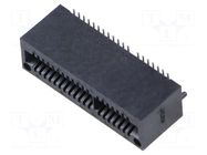 Connector: card edge; PIN: 40; SMT; on PCBs; 1mm SAMTEC