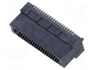 Connector: card edge; PIN: 40; SMT; on PCBs; 0.8mm SAMTEC