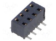 Connector: pin strips; socket; female; PIN: 8; vertical; SMT; 2mm SAMTEC