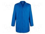 Coat; ESD; XS; cotton,polyester,conductive fibers; blue (dark) EUROSTAT GROUP