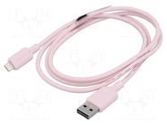 Cable; USB 2.0; Apple Lightning plug,USB A plug; nickel plated VENTION