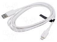 Cable; USB 2.0; Apple Lightning plug,USB A plug; nickel plated VENTION