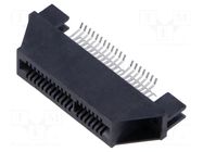 Connector: card edge; PIN: 40; SMT; on PCBs; 1mm SAMTEC