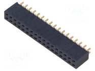 Connector: pin strips; socket; female; PIN: 34; straight; THT; 2x17 SAMTEC