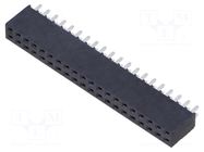 Connector: pin strips; socket; female; PIN: 40; straight; THT; 2x20 SAMTEC