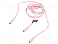 Cable; USB 2.0; USB C plug,USB C plug x2; nickel plated; 1.5m VENTION