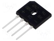 Bridge rectifier: single-phase; Urmax: 800V; If: 8A; Ifsm: 200A DC COMPONENTS