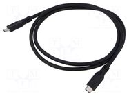 Cable; Thunderbolt 3,Thunderbolt 4,USB 3.2; 1m; black; 4K; PVC GOOBAY