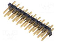 Connector: pin strips; pin header; male; PIN: 10; straight; THT SAMTEC