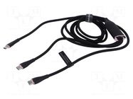 Cable; USB 2.0; USB C plug,USB C plug x2; nickel plated; 1.5m VENTION