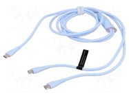 Cable; USB 2.0; USB C plug,USB C plug x2; nickel plated; 1.5m VENTION