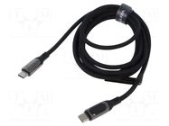 Cable; USB 2.0,with LED display; USB C plug,both sides; 1.2m VENTION