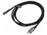 Cable; USB 2.0; USB C plug,USB C angled plug,both sides; 1.5m VENTION