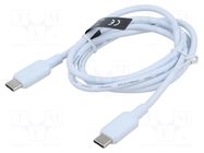 Cable; USB 2.0; USB C plug,both sides; nickel plated; 1m; blue VENTION