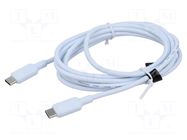 Cable; USB 2.0; USB C plug,both sides; nickel plated; 2m; blue VENTION
