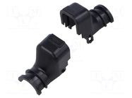 Cable hood and fastener; PIN: 35; IP69; straight; black; AMPSEAL TE Connectivity