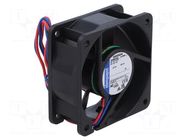 Fan: DC; axial; 24VDC; 60x60x25mm; 56m3/h; 41dBA; ball; 6850rpm; IP54 EBM-PAPST