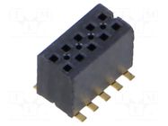 Connector: pin strips; socket; male; PIN: 10; vertical; SMT; 1.27mm SAMTEC