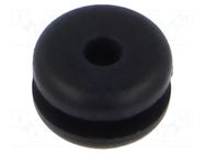 Grommet; Ømount.hole: 5mm; Øhole: 2mm; black; -40÷125°C; EPDM ESSENTRA