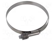 Worm gear clamp; walk-in coolers; W: 16mm; Clamping: 121÷143mm MPC INDUSTRIES