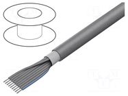 Wire: ribbon; round; 1.27mm; stranded; Cu; unshielded; PVC; grey HARTING
