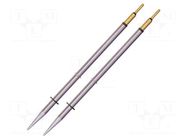 Tip; chisel; 0.6x9mm; 357°C; for hot tweezers; 2pcs; MicroFine METCAL