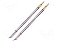 Tip; bent conical; 0.2x6.8mm; 357°C; for hot tweezers; 2pcs. METCAL