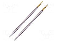 Tip; chisel; 0.8x9mm; 413°C; for hot tweezers; 2pcs; MicroFine METCAL