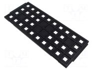 Electronic components tray; ESD; 320x135mm; black; 130°C; QFP ANTISTAT